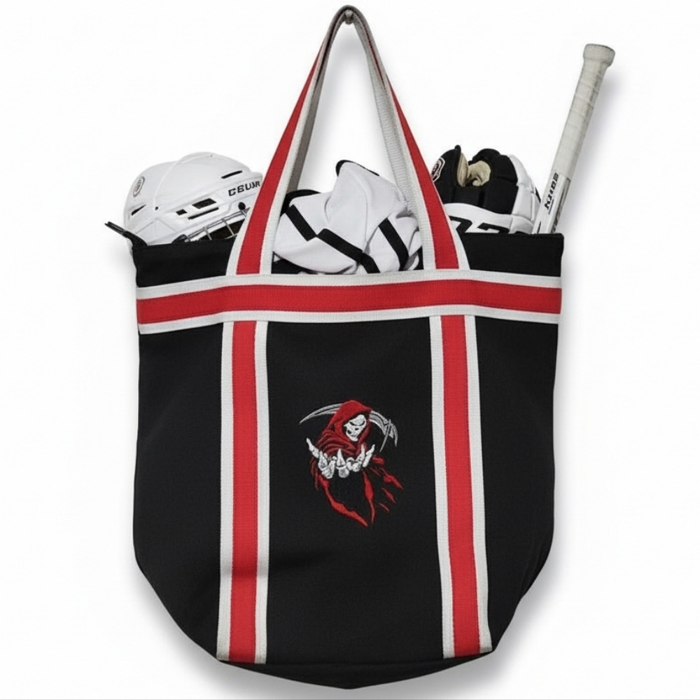 Red and White Chicago Reapers Duffle Bag